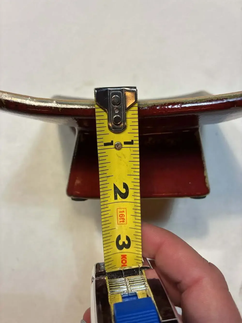 Vintage Mid-Century Modern Square Fat Lava Pottery Pedestal Dish